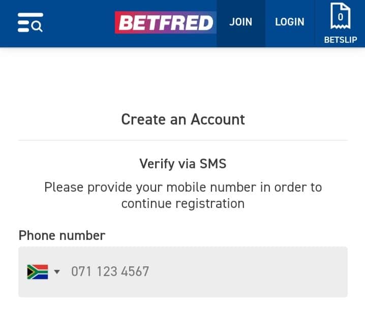 Betfred Create Account Mobile