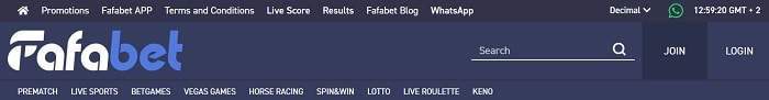 Fafabet Homepage